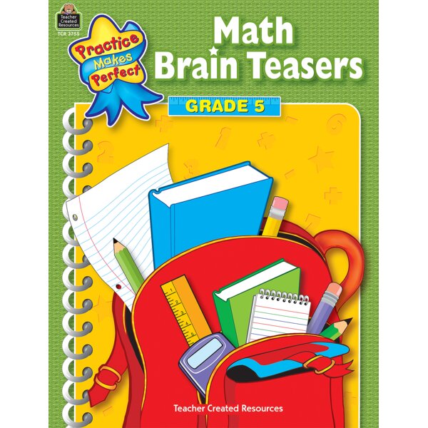 TCR3755 Math Brain Teasers Grade 5 Image