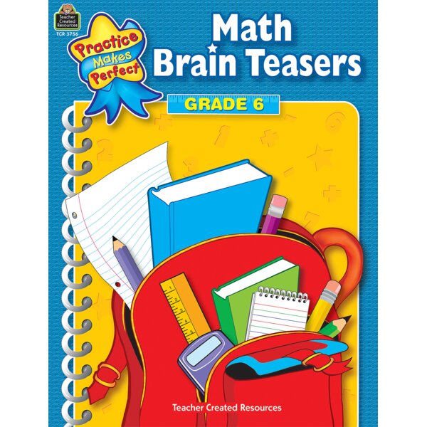 TCR3756 Math Brain Teasers Grade 6 Image