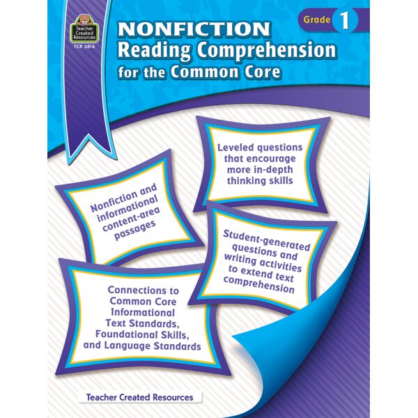 TCR3814 Nonfiction Reading Comprehension for the Common Core Grade 1 Image