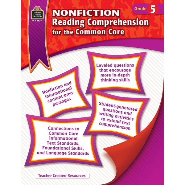 TCR3826 Nonfiction Reading Comprehension for the Common Core Grade 5 Image