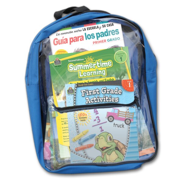 TCR51693 Summertime Learning: Preparing For First Grade Spanish Backpack Image