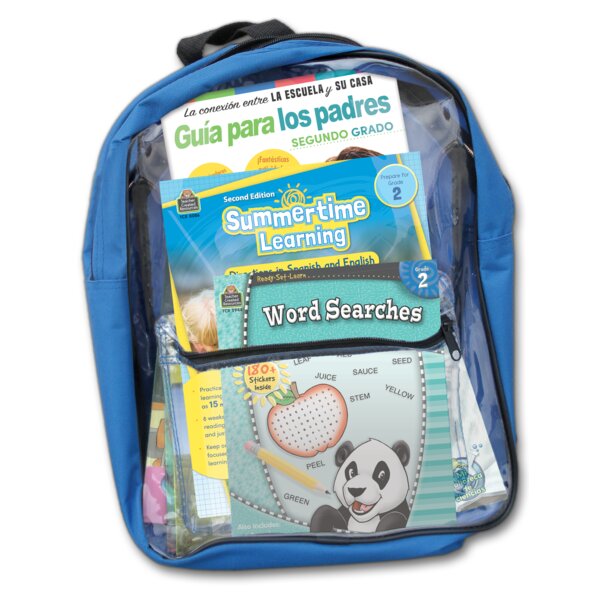 TCR51694 Summertime Learning: Preparing For Second Grade Spanish Backpack Image