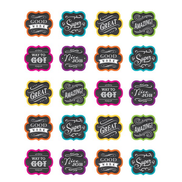 TCR5618 Chalkboard Brights Stickers Image