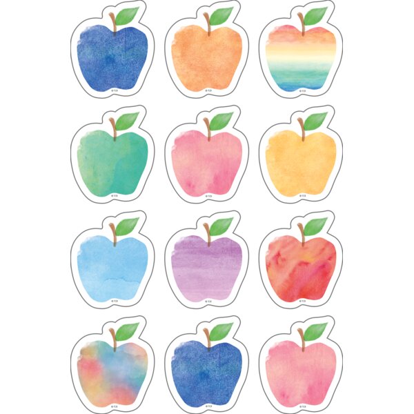 TCR5635 Watercolor Apples Mini Accents Image