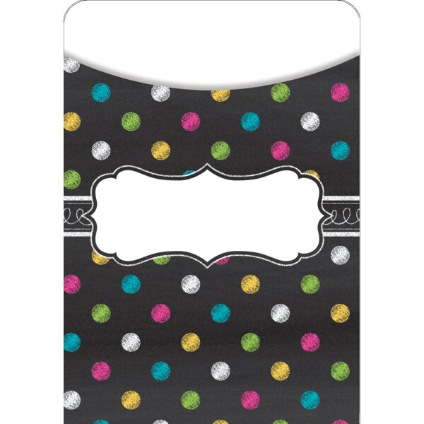 TCR5657 Chalkboard Brights Library Pockets Image