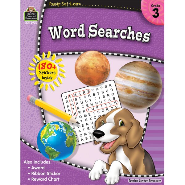 TCR5923 Ready-Set-Learn: Word Searches Grade 3 Image