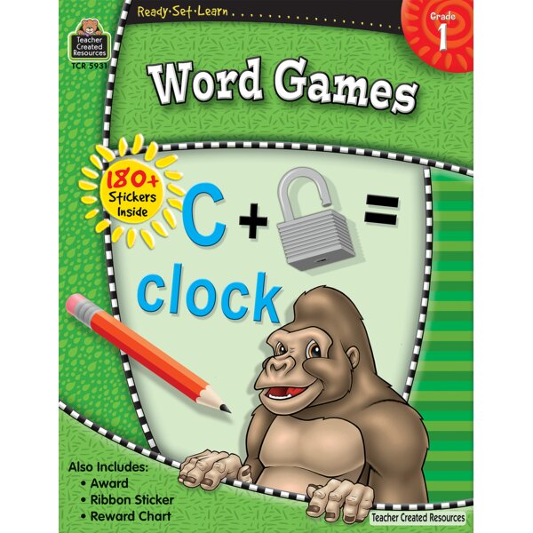 TCR5931 Ready-Set-Learn: Word Games Grade 1 Image