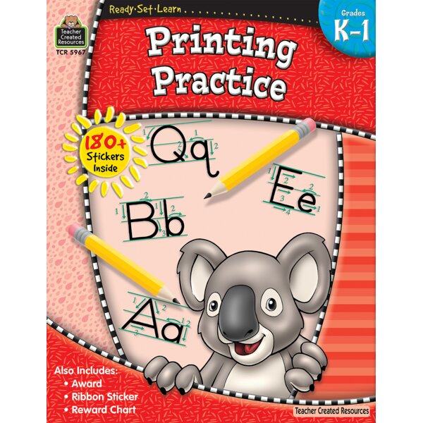 TCR5967 Ready-Set-Learn: Printing Practice Grade K-1 Image