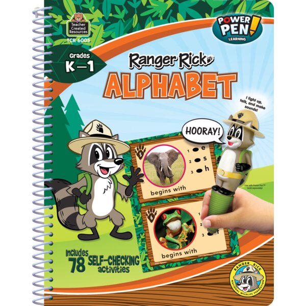 TCR6005 Ranger Rick Power Pen Learning Book: Alphabet Image