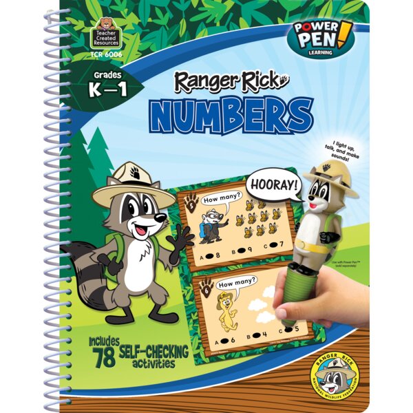 TCR6006 Ranger Rick Power Pen Learning Book: Numbers Image