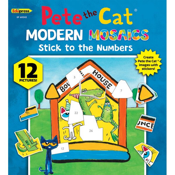 TCR60242 Pete the Cat Modern Mosaics Stick to the Numbers Image