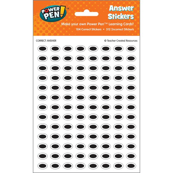 TCR6168 Power Pen Learning Cards Answer Stickers Image