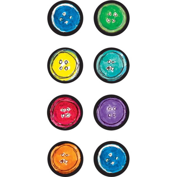 TCR63937 Pete the Cat Groovy Buttons Mini Stickers Image