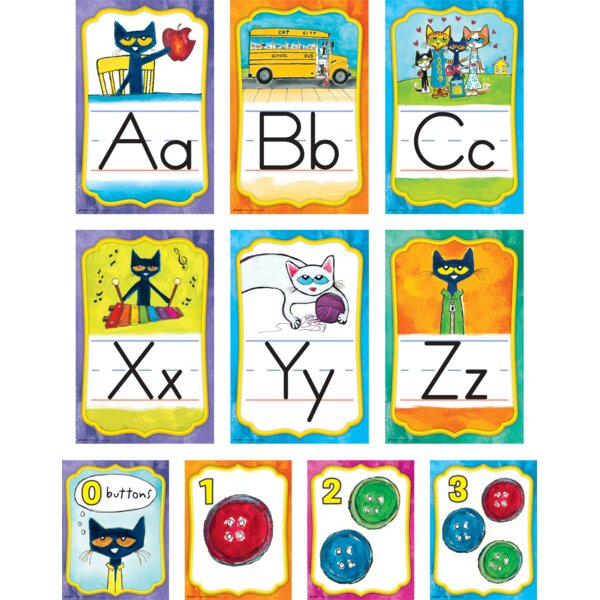 TCR63950 Pete the Cat Alphabet Bulletin Board Image