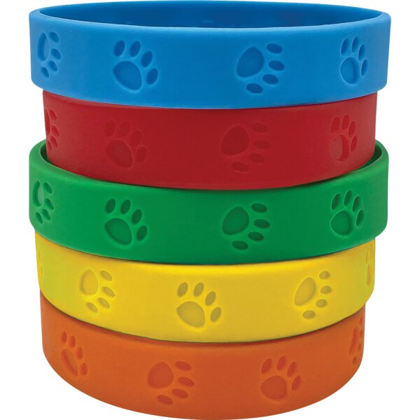 TCR6552 Paw Prints Wristbands Image