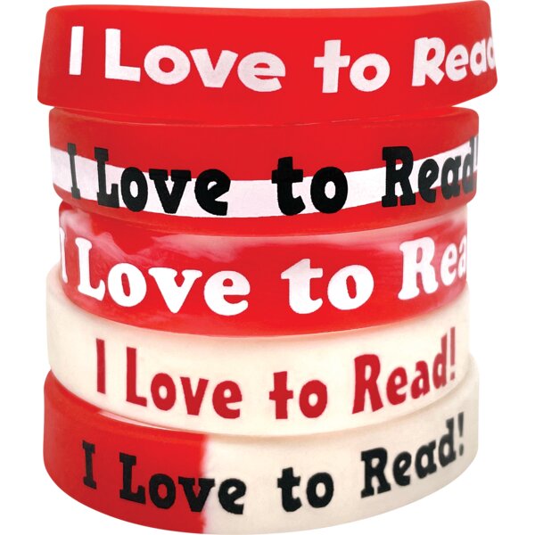 TCR6566 Fancy I Love to Read Wristbands Image