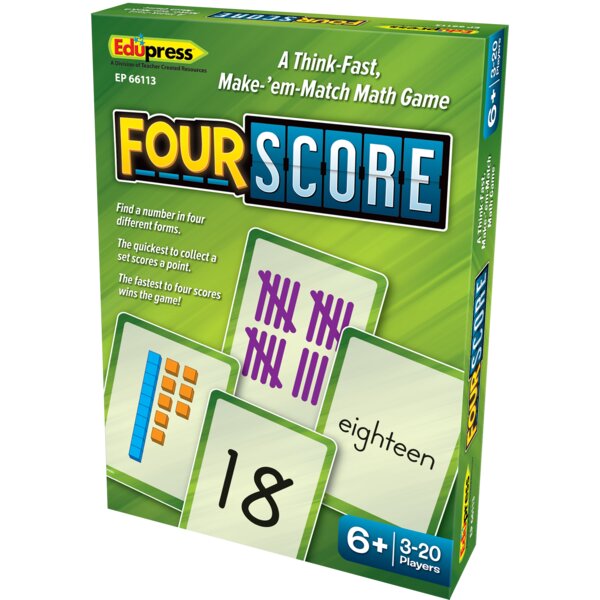 TCR66113 Four Score Card Game: Math Image