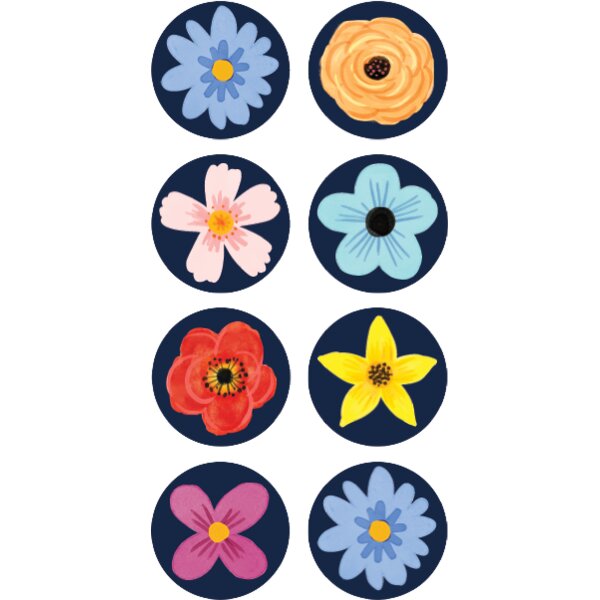 TCR6702 Wildflowers Mini Stickers Image