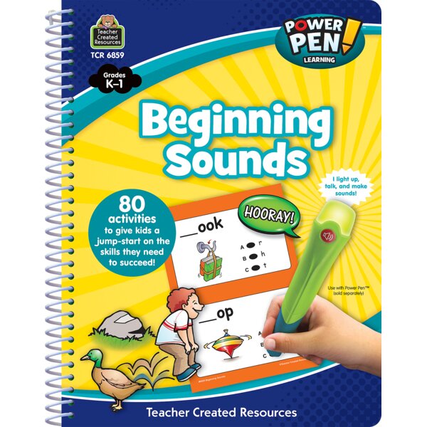 TCR6859 Power Pen Learning Book: Beginning Sounds Image