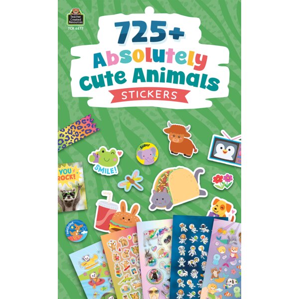 TCR6877 Absolutely Cute Animals Sticker Pad Image
