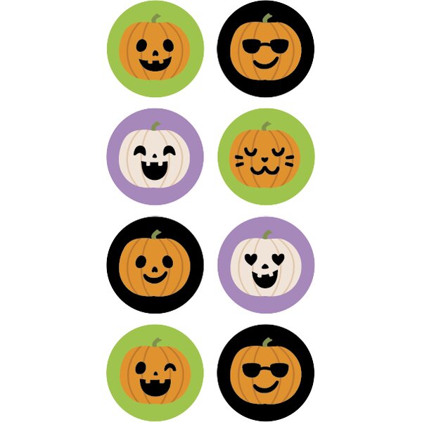 TCR6946 Halloween Pumpkins Mini Stickers Image