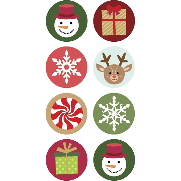 TCR6947 Winter Holiday Mini Stickers Image