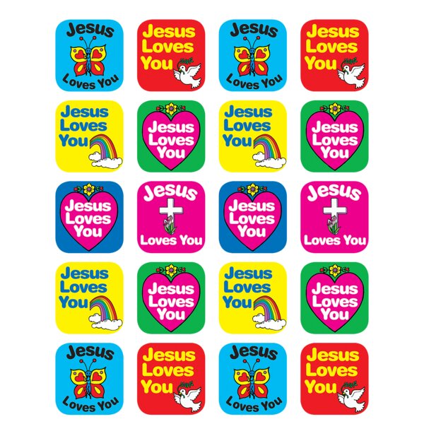 TCR7020 Jesus Loves You Stickers Image