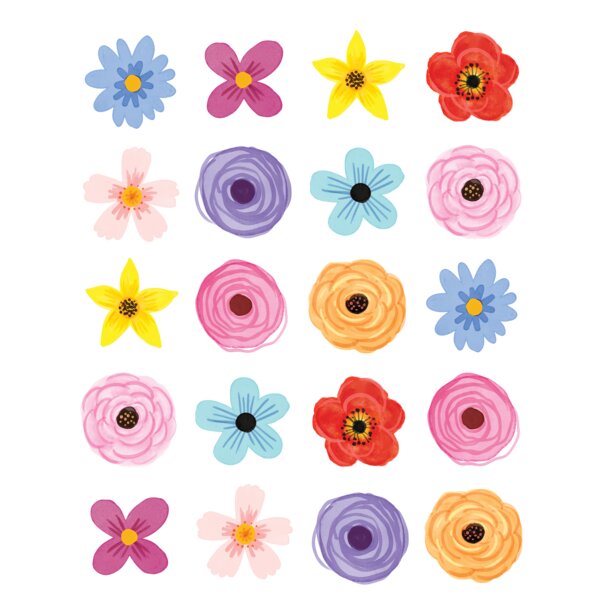 TCR7092 Wildflowers Stickers Image