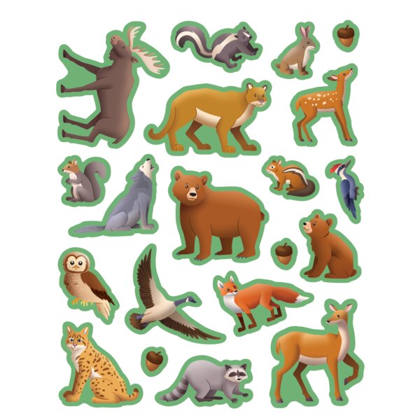 TCR7093 Woodland Animals Stickers Image