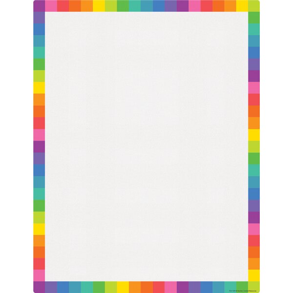 TCR7109 Colorful Blank Write-On/Wipe-Off Chart Image