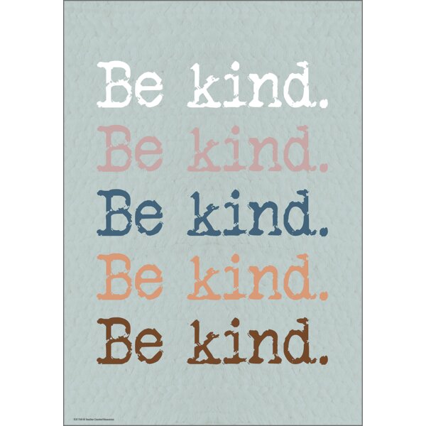 TCR7141 Be Kind. Be Kind. Be Kind. Positive Poster Image