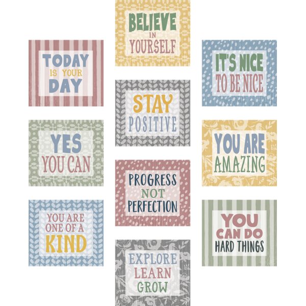 TCR7185 Classroom Cottage Positive Sayings Accents Image