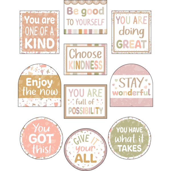 TCR7219 Terrazzo Tones Positive Sayings Accents Image