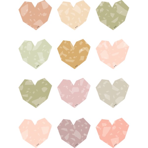 TCR7220 Terrazzo Tones Hearts Mini Accents Image