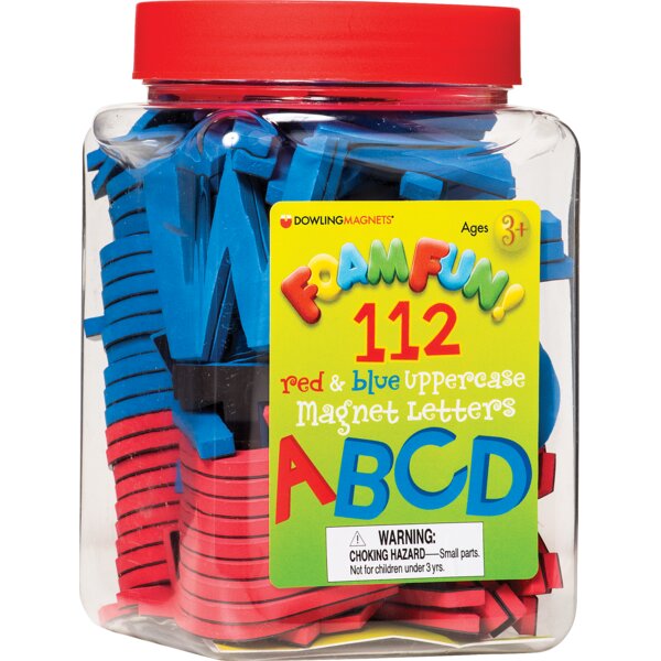 TCR733102 Foam Fun™ Red & Blue Uppercase Magnet Letters Image
