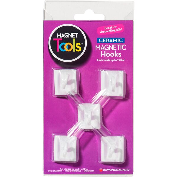 TCR735008 Ceramic Magnetic Hooks, Set of 5 Image