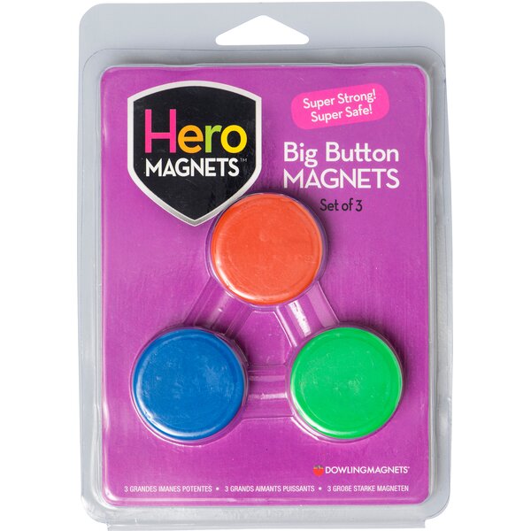 TCR735014 Hero Magnets™ Big Button Magnets, Set of 3 Image