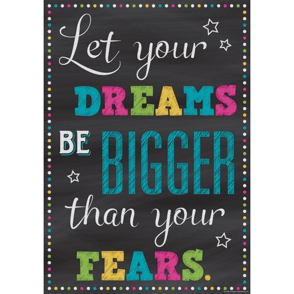 TCR7405 Let Your Dreams Be Bigger Than Your Fears Positive Poster Image