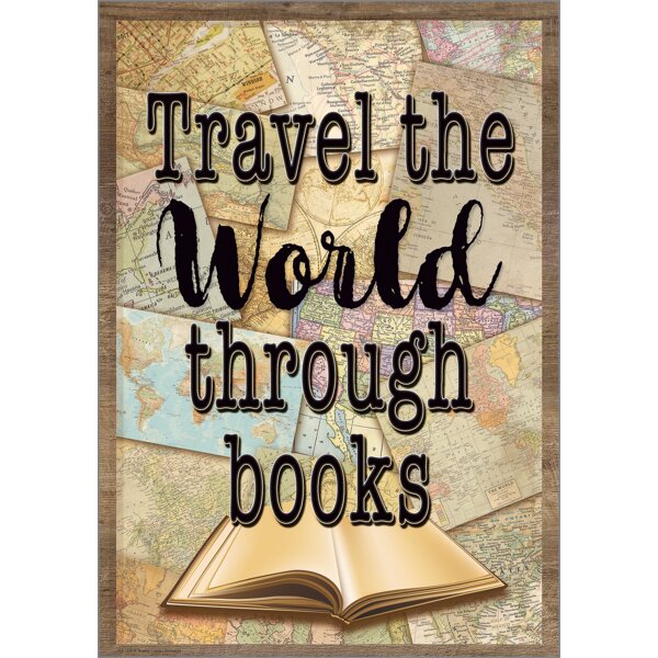 TCR7438 Travel the World Through Books Positive Poster Image