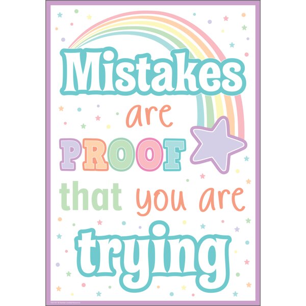 TCR7477 Mistakes Are Proof That You Are Trying Positive Poster Image