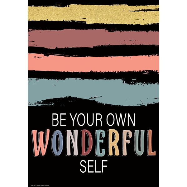 TCR7486 Be Your Own Wonderful Self Positive Poster Image