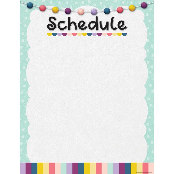 TCR7491 Oh Happy Day Schedule Write-On/Wipe-Off Chart Image