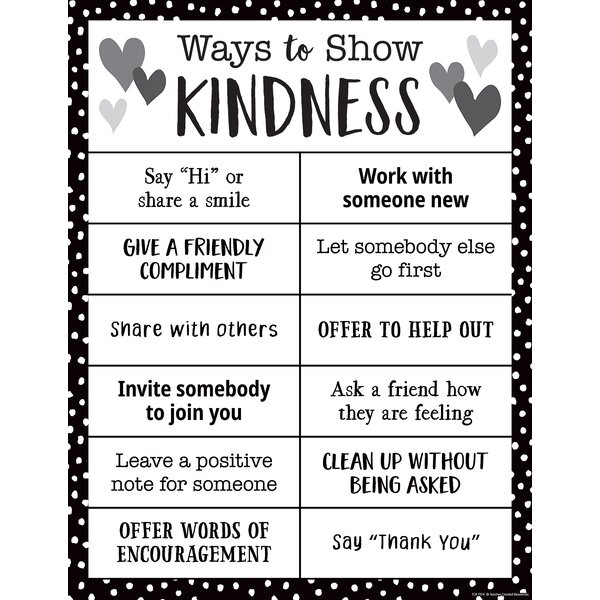 TCR7514 Ways to Show Kindness Chart Image