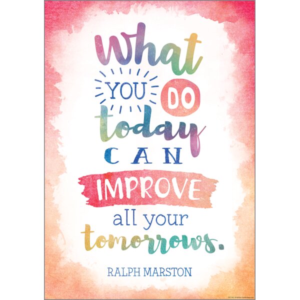 TCR7557 What You Do Today Can Improve All Your Tomorrows Positive Poster Image