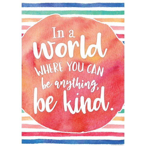 TCR7558 In a World Where You Can Be Anything, Be Kind Positive Poster Image