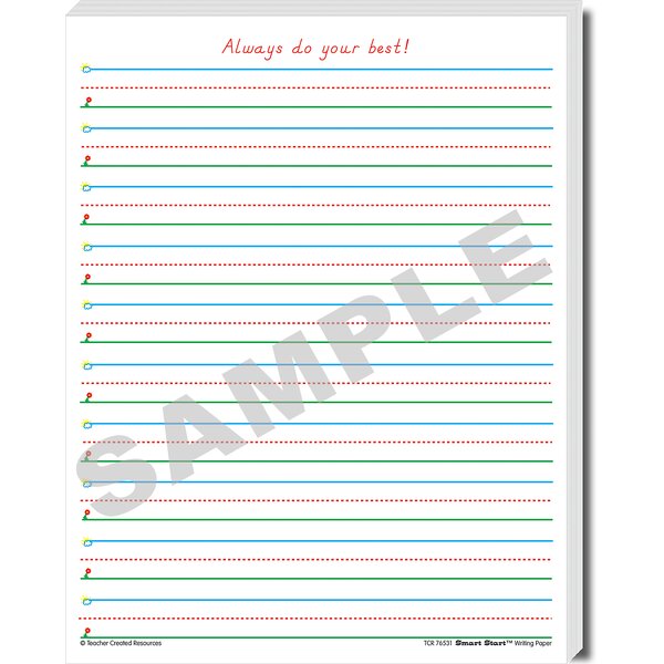 TCR76531 Smart Start 1-2 Writing Paper: 100 Sheets Image