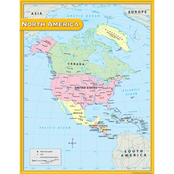 TCR7655 North America Map Chart Image