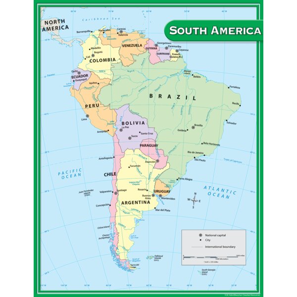 TCR7656 South America Map Chart Image