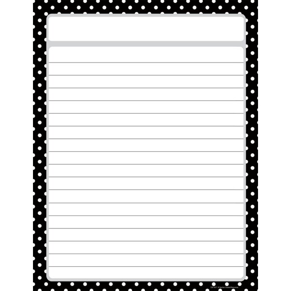 TCR7677 Black Polka Dots Lined Chart Image