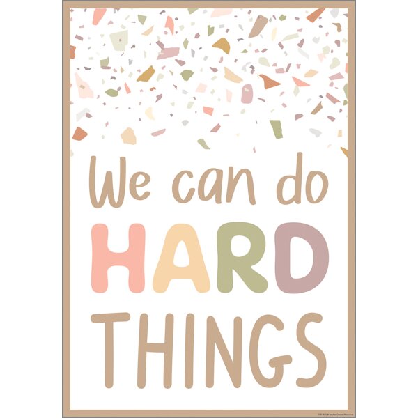 TCR7875 We Can Do Hard Things Positive Poster Image